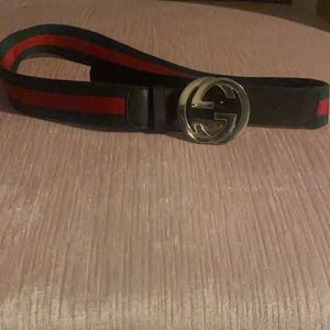 Gucci belt silver gg circle size 85